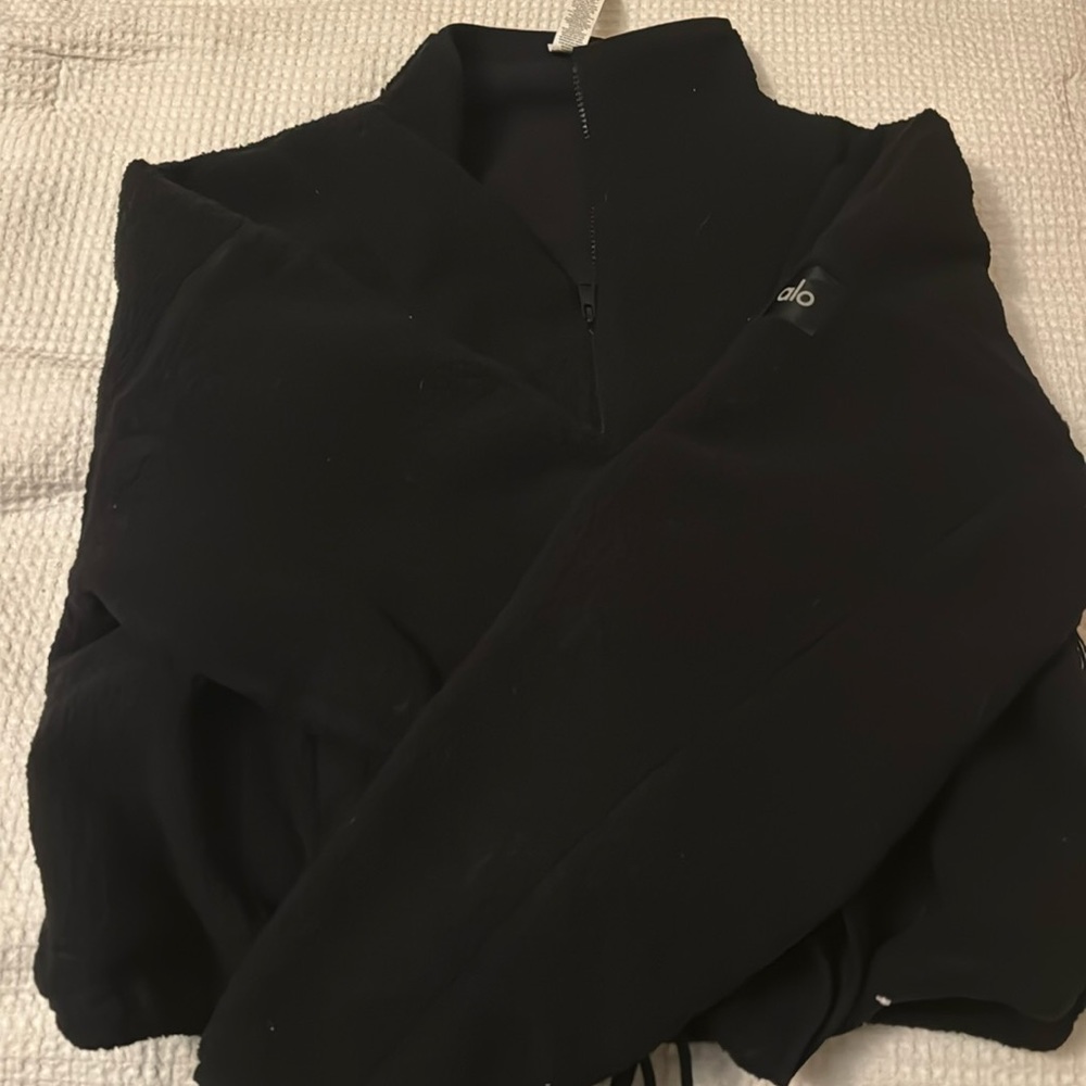 ALO YOGA Micro Sherpa Cozy Cabin Half Zip Pullover